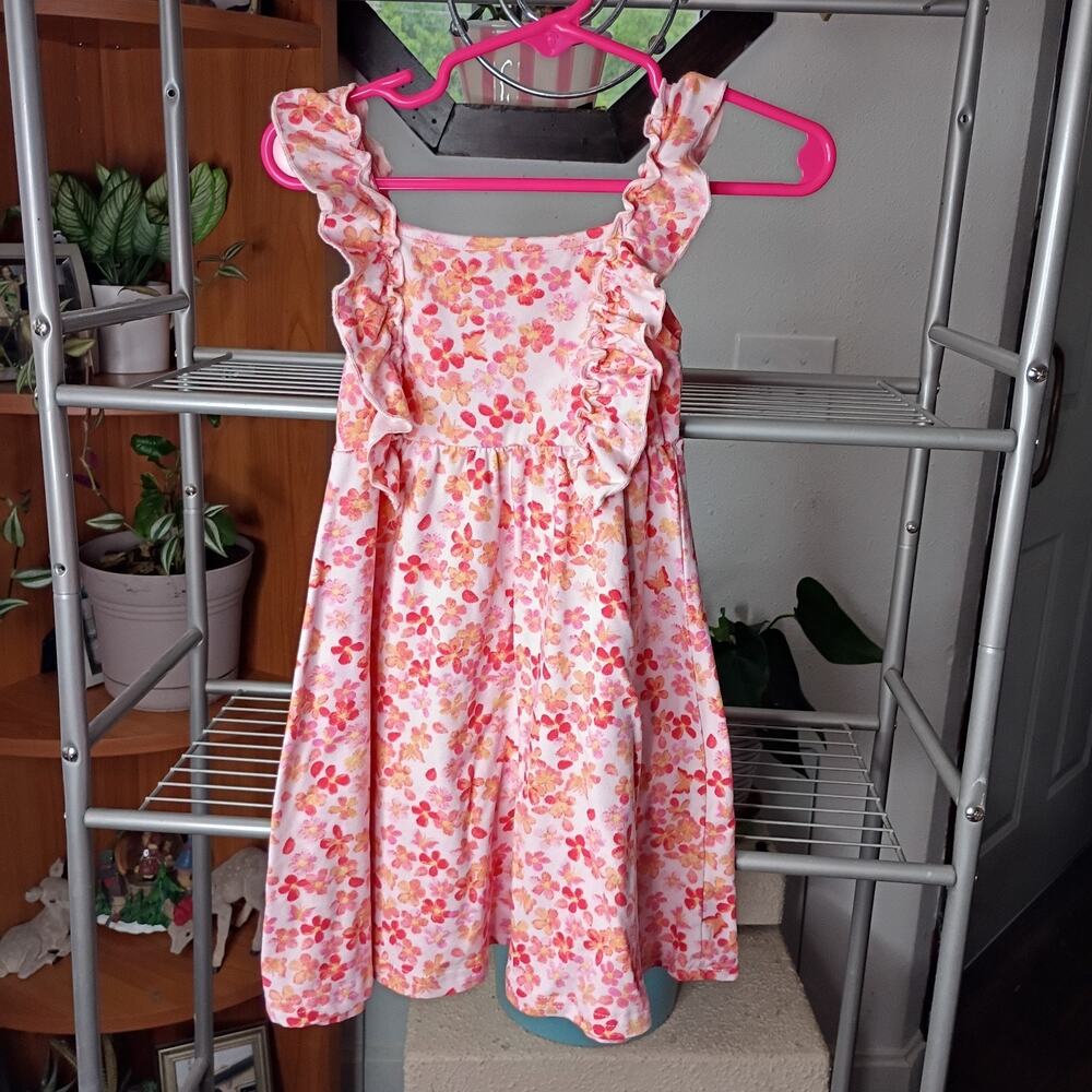 Dress Floral And Butterfly Pink Orange Size 2T Between Brand